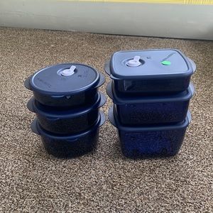 TUPPERWARE VENT,N SERVE 6 PIECE SET OF CONTAINERS BACK TO SCHOOL SALE BUNDLE NWT